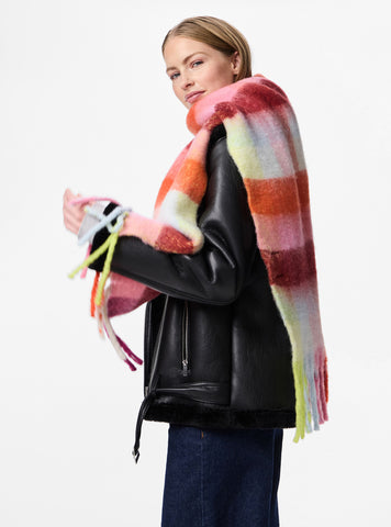 Pieces Chunky Multi Colour Scarf