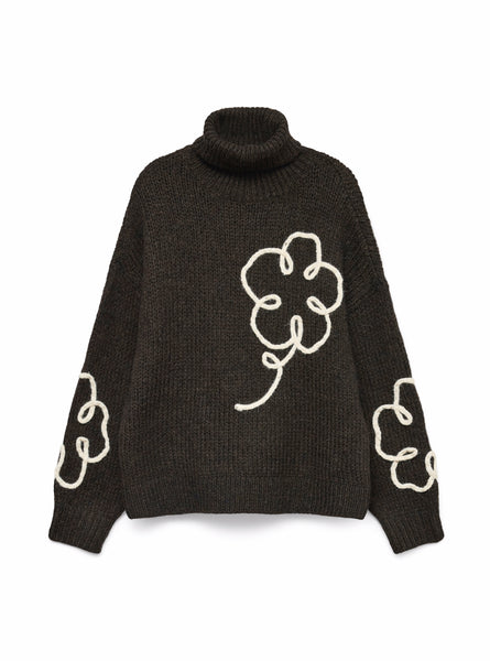 VM Embroidered Floral Knit Jumper