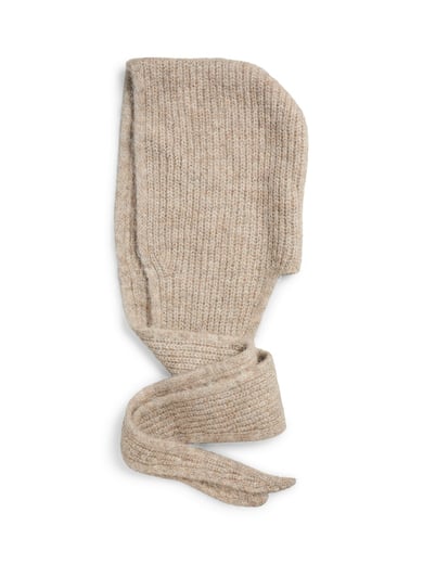 Pieces Soft Knit Hooded Scarf Bonnet