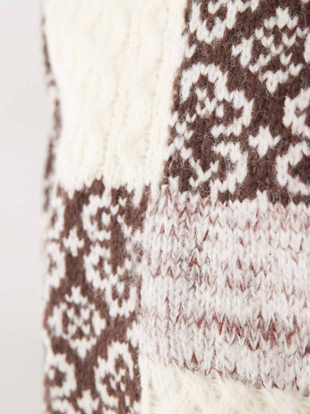Pieces Premium Patchwork Chunky Knit Jumper