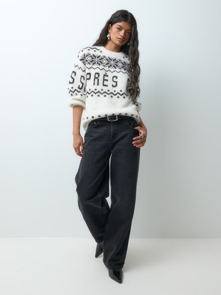 VM 'Apres Ski' Fairisle Jumper In Cream