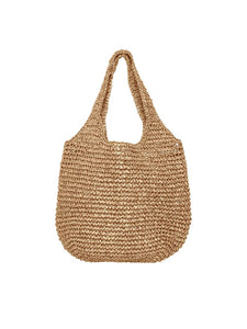 Pieces Straw Tote Bag In Brown