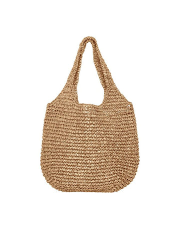 Pieces Straw Tote Bag In Brown
