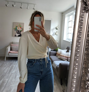 VM Kae Sutherland Cropped Long Sleeve Blouse