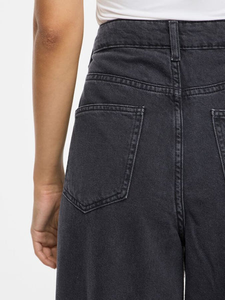Vila High Waist Wide Leg Rhinestone Jeans
