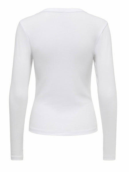 Only Vneck Long Sleeve Top Available In 4 Colourways