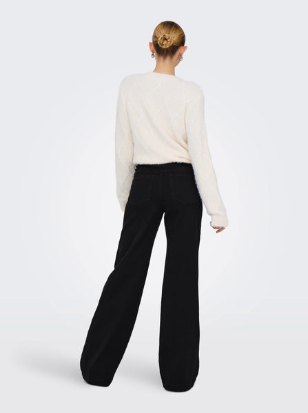 Only Madison Black Wide Leg Jeans