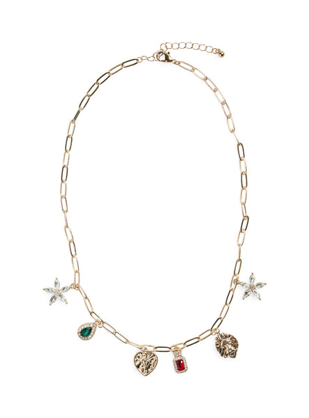 Pieces Charm Detail Bracelet and Necklace - items sold separately