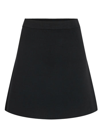 Vila A Line Mini Skirt in Black