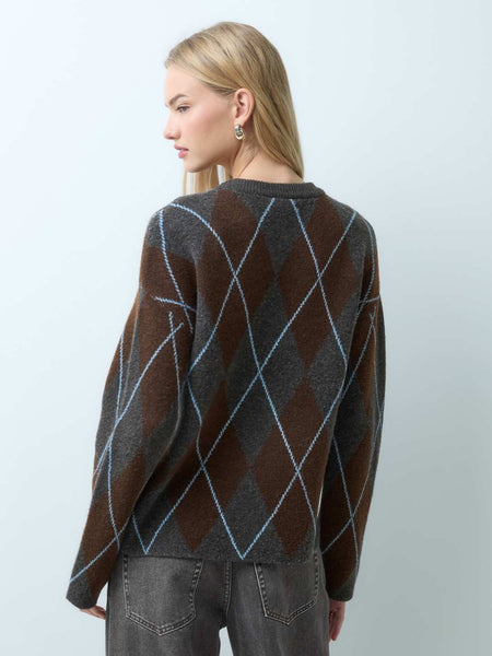 Vila Argyle Knit Jumper - Part of a Co-ord Set