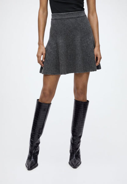 JDY High Waist A Line Knit Skirt In Dark Grey - Part of a Co-ord Set