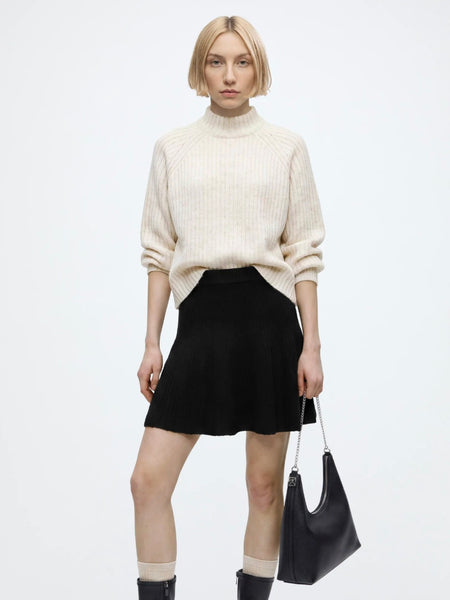 JDY High Waist A Line Knit Skirt In Black - Part of a Co-ord Set