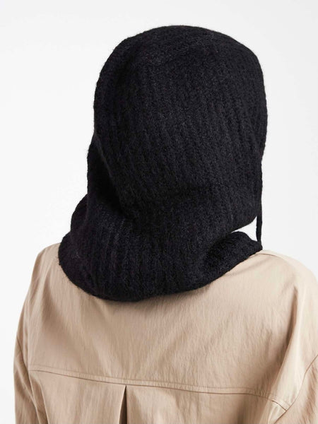 Pieces Oversized Balaclava Snood In Black