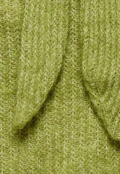Only Green Tie Bow Neck Knit Jumper
