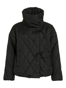 Vila Quilted Puffer Jacket in Black