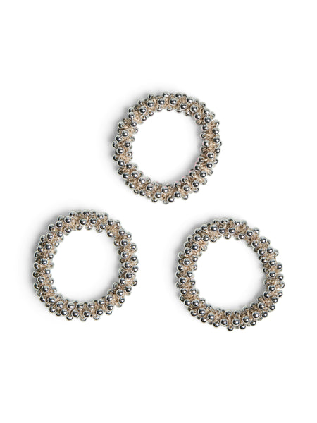 Pieces Silver Pearl Hair Bobble - 3 Pack