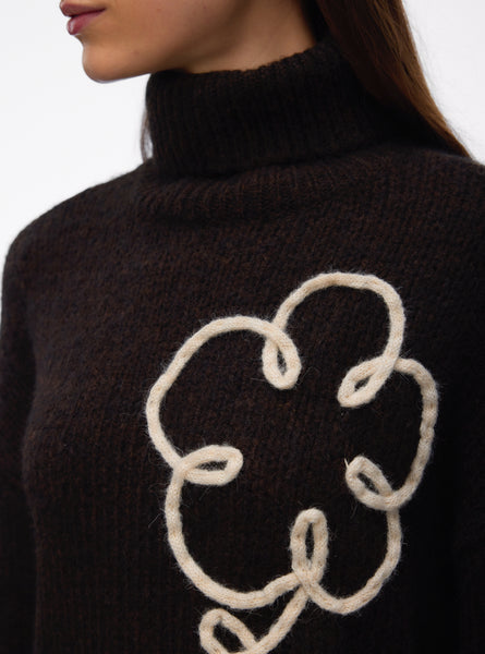 VM Embroidered Floral Knit Jumper