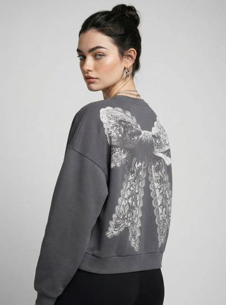 HPDP Bow Detail Round Neck Sweatshirt