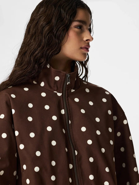 Pieces Polka Dot Bomber Jacket