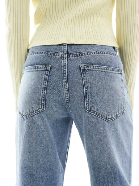 Only Ella Mid-Rise Straight Leg Jean