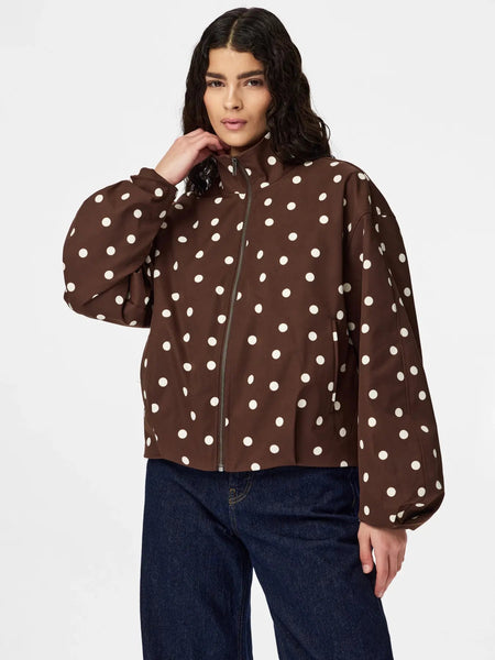 Pieces Polka Dot Bomber Jacket