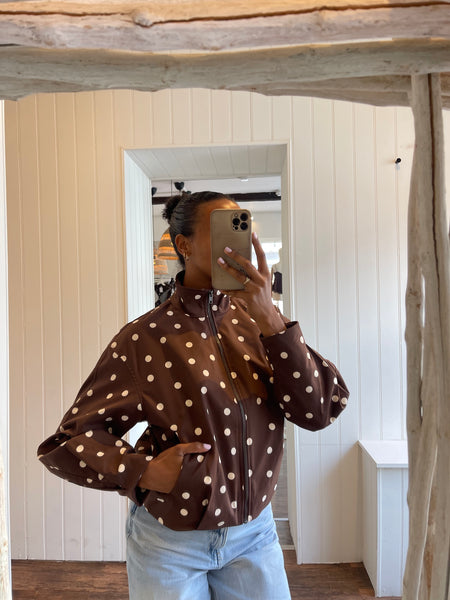 Pieces Polka Dot Bomber Jacket