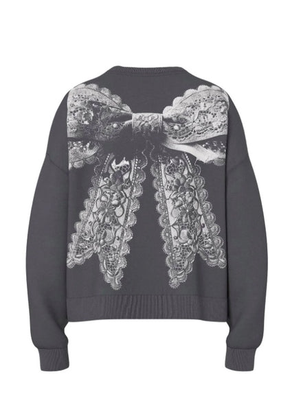 HPDP Bow Detail Round Neck Sweatshirt