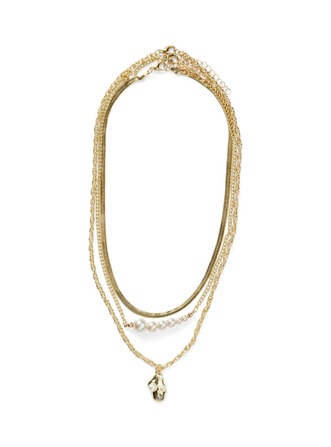 Pieces 3 Pack Pearl Necklalce - available in 2 colourways