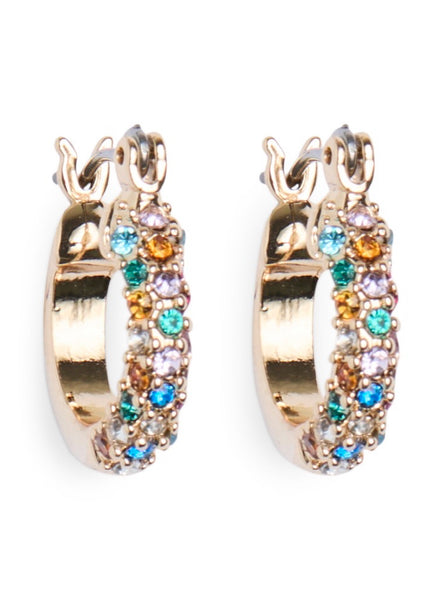 Pieces Gold Gem Dainty Hoop Earrings