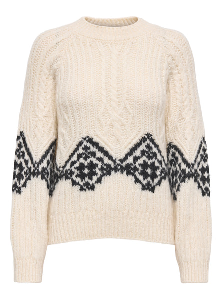 JDY Jacquard Cable Knit Jumper