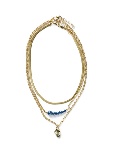 Pieces 3 Pack Pearl Necklalce - available in 2 colourways
