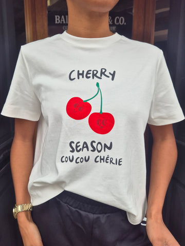 VM ‘Cherry Season’ Tshirt In White