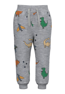 Boys Mini Grey Dino Joggers