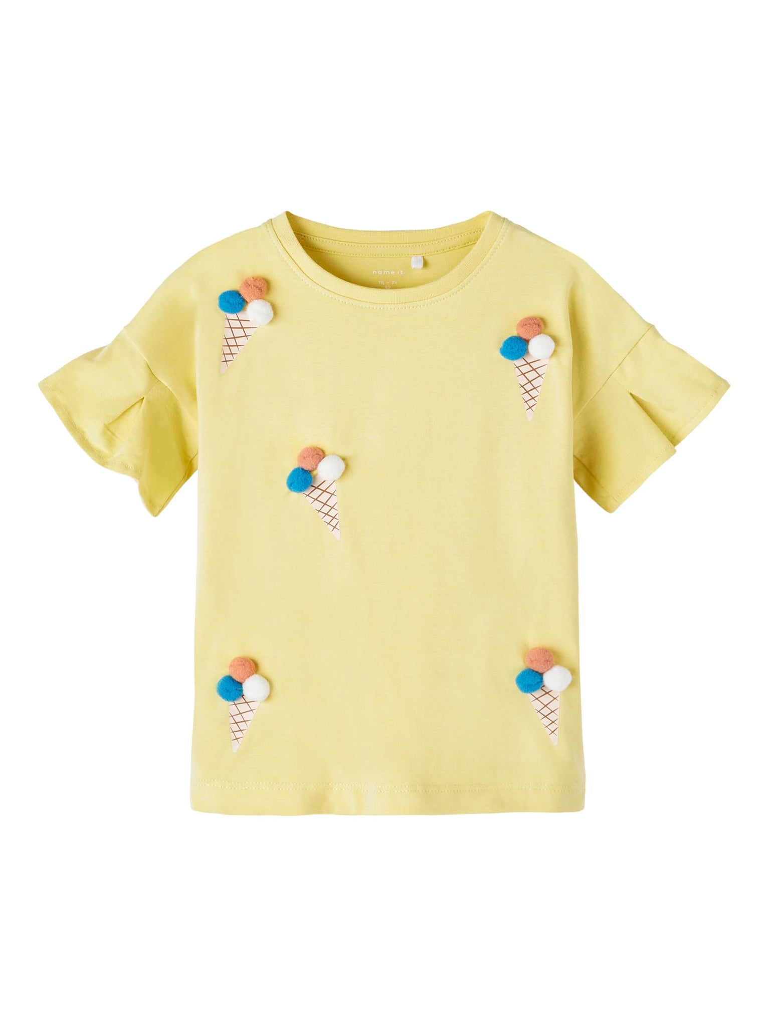 Girls Mini Icecream Pom Pom Tshirt