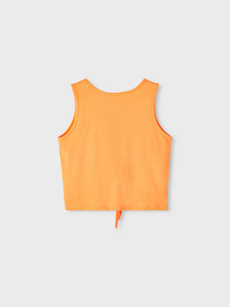 Girls Orange Cropped Vest Top