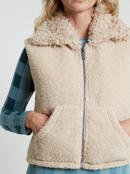 Beige Borg Teddy Gilet