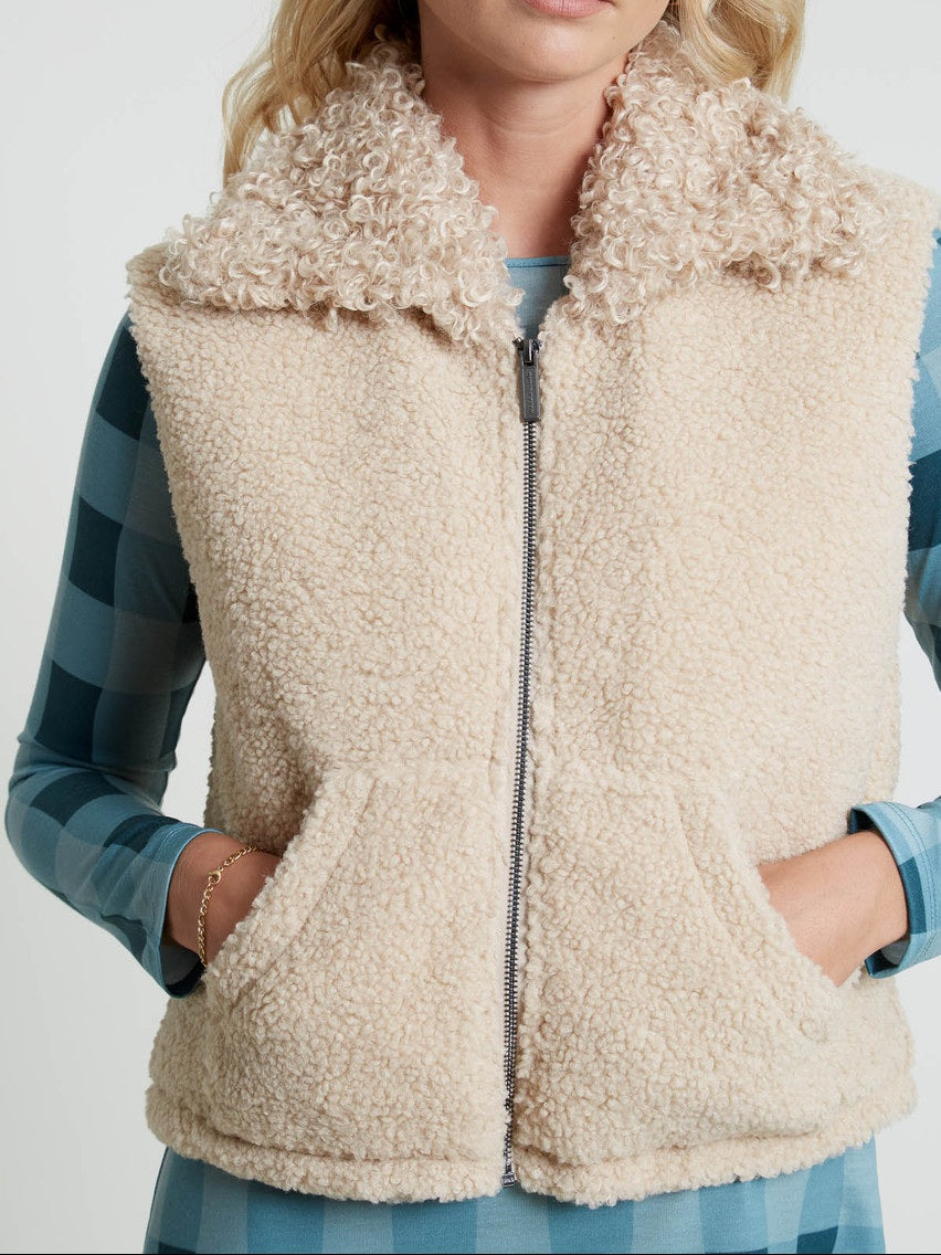 Beige Borg Teddy Gilet