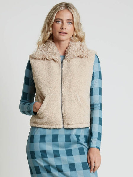 Beige Borg Teddy Gilet