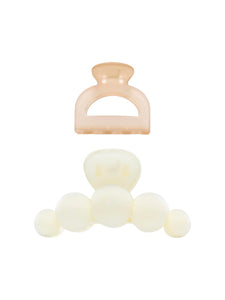 Only Assorted Hair Claw Clip 2pc In Birch