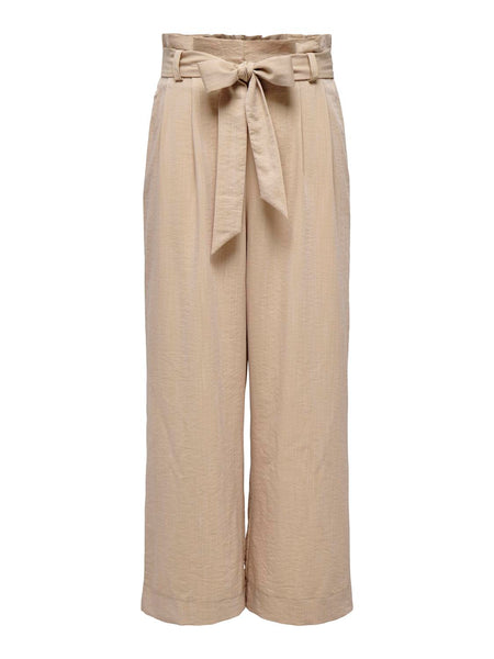 Only Beige 3/4 Sleeve Blazer & Paper Bag Trouser Co-ord Set