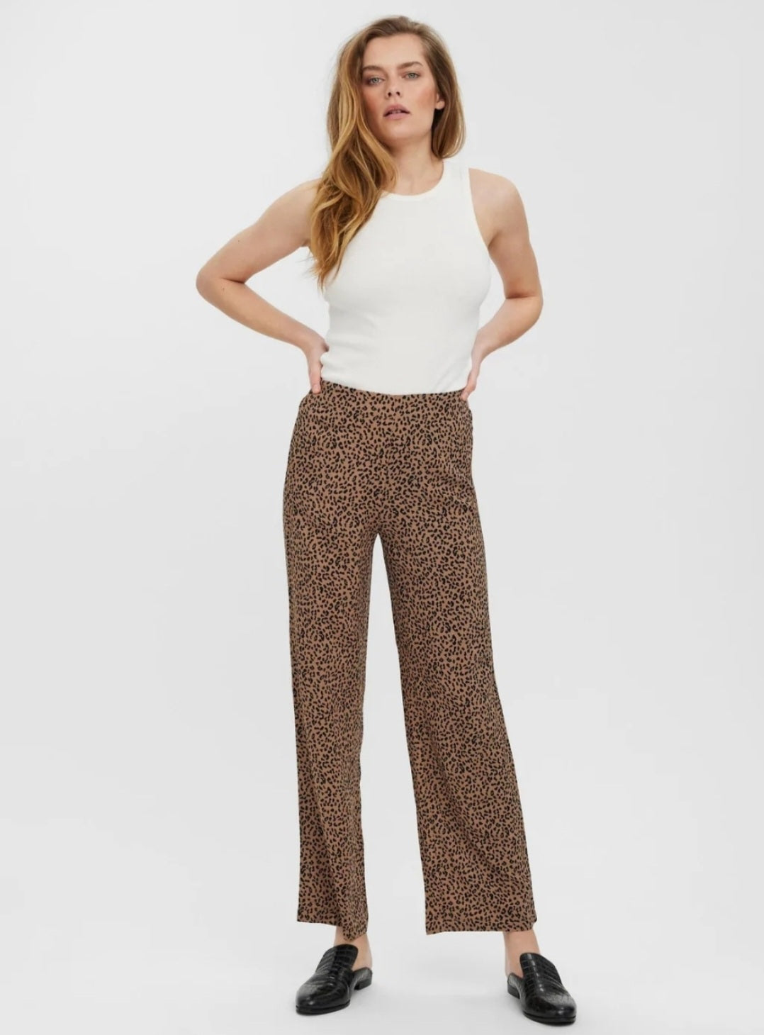 VM High Waist Culotte Leopard Trousers