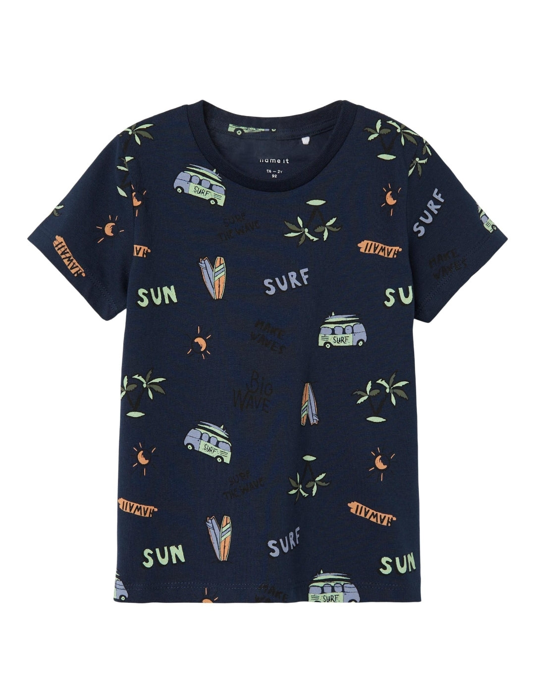 Boys Mini Navy Surf Tshirt