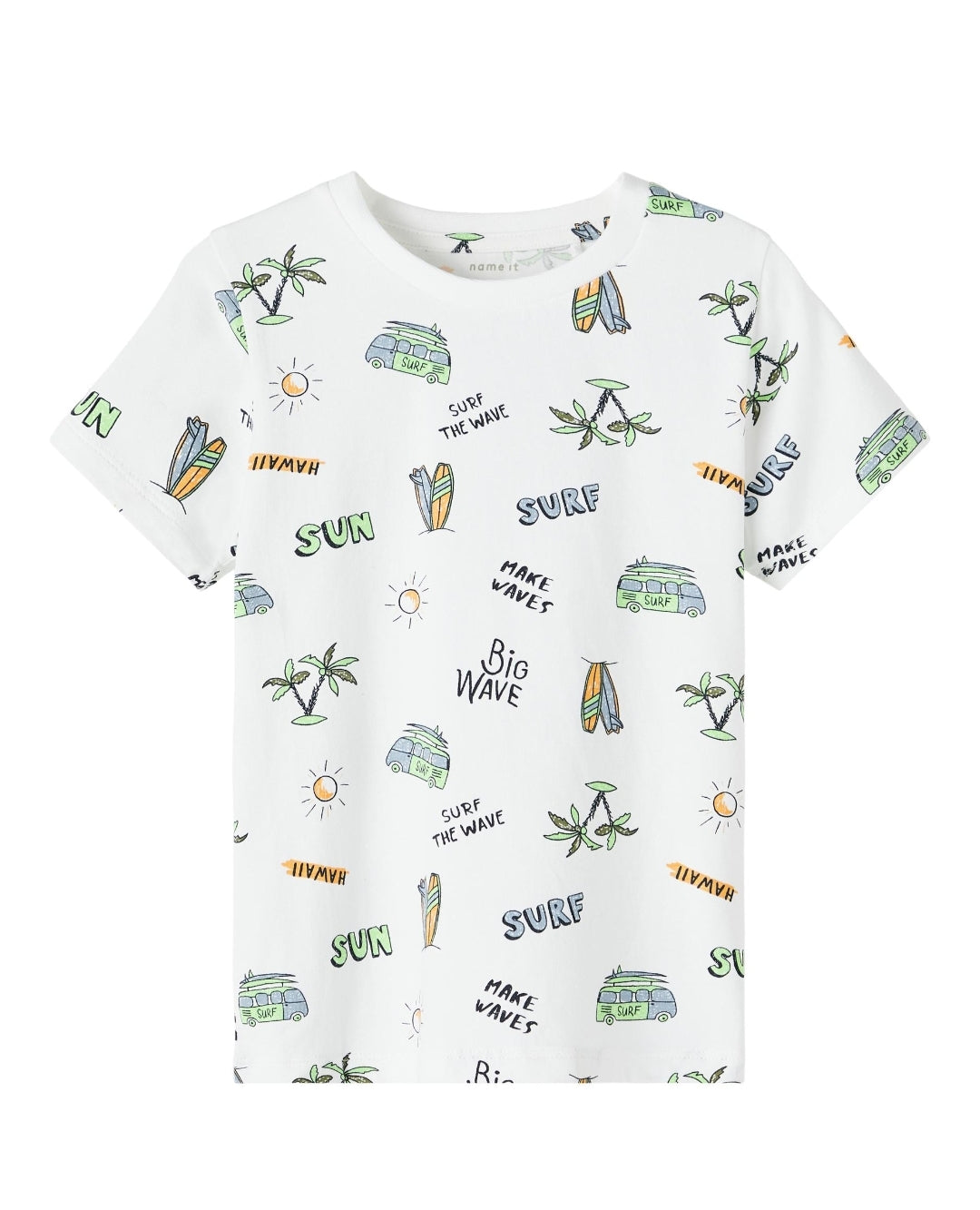 Boys Mini White Surf Tshirt