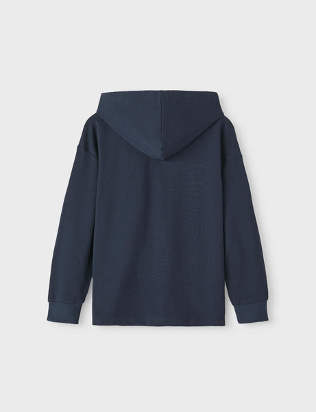 Boys Navy Hooded Shacket