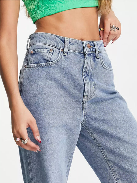 Only Hope Extra High Waist Wide Leg Jeans In Blue