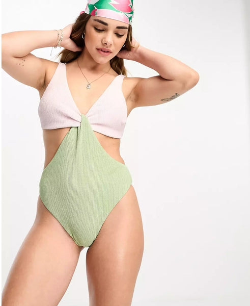 VM Crinckle Cut Out Swimsuit