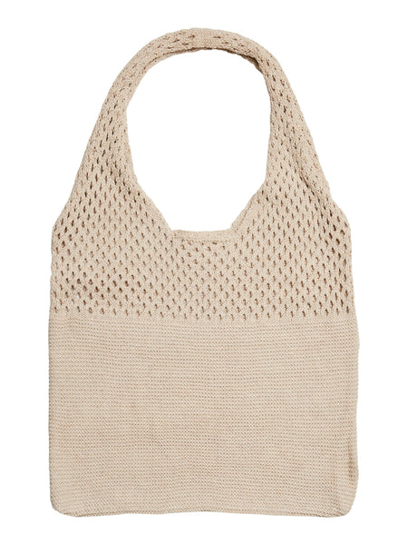 VM Knitted Net Shopper Bag In Sand