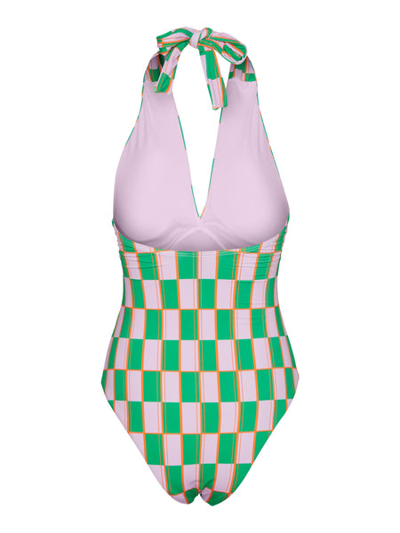 VM Checked Halterneck Swimsuit