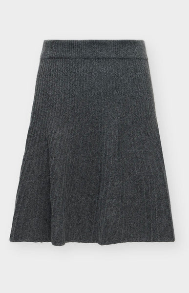 JDY High Waist A Line Knit Skirt In Dark Grey - Part of a Co-ord Set