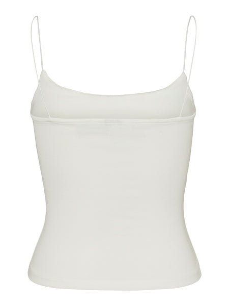 VM Thin Strap Cami Vest Top In White